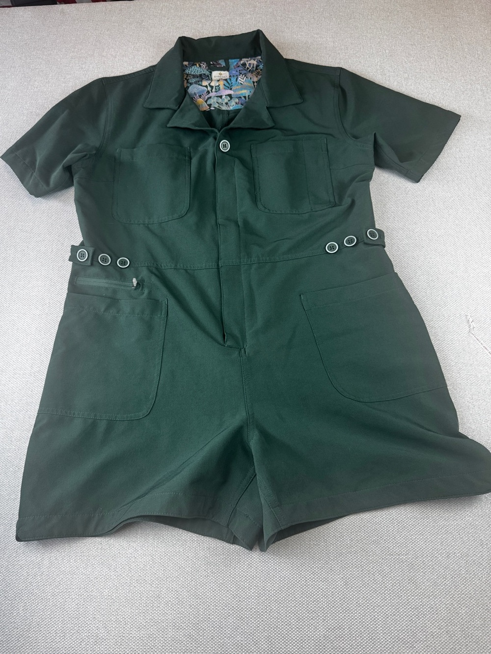 Shredly Women’s Green Short Sleeve Mountain Bike MTB Riding Romper Size L